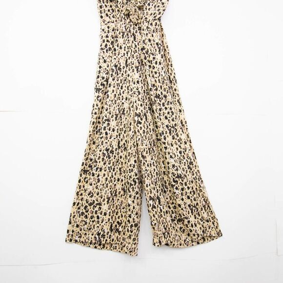 NWOT Kivari Stone Leopard jumpsuit, beige, XS‎ - Picture 8 of 12